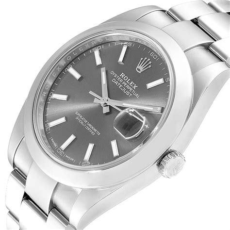 rolex oyster perpetual datejust grey|rolex datejust 41 oystersteel price.